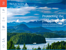 Tablet Screenshot of lawsociety.bc.ca